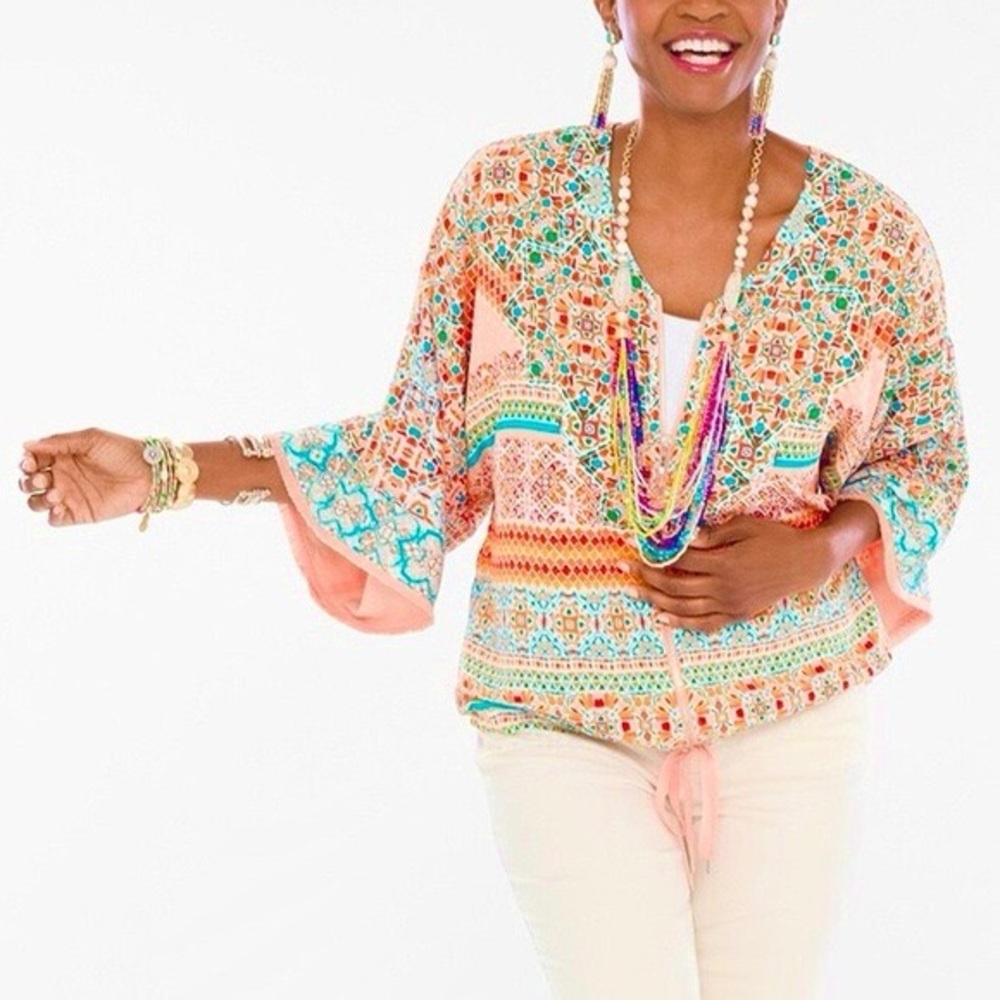 Chico's Vibrant Patterned Blouse